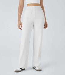 Pantalon de Taille Haute et Élastique Chic