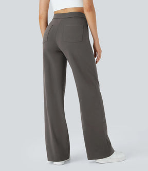 Pantalon de Taille Haute et Élastique Chic