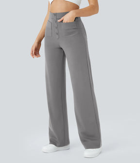 Pantalon de Taille Haute et Élastique Chic