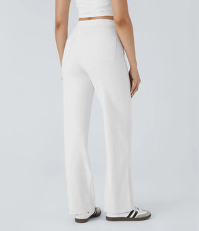 Pantalon de Taille Haute et Élastique Chic