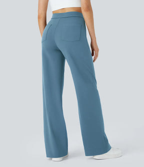 Pantalon de Taille Haute et Élastique Chic