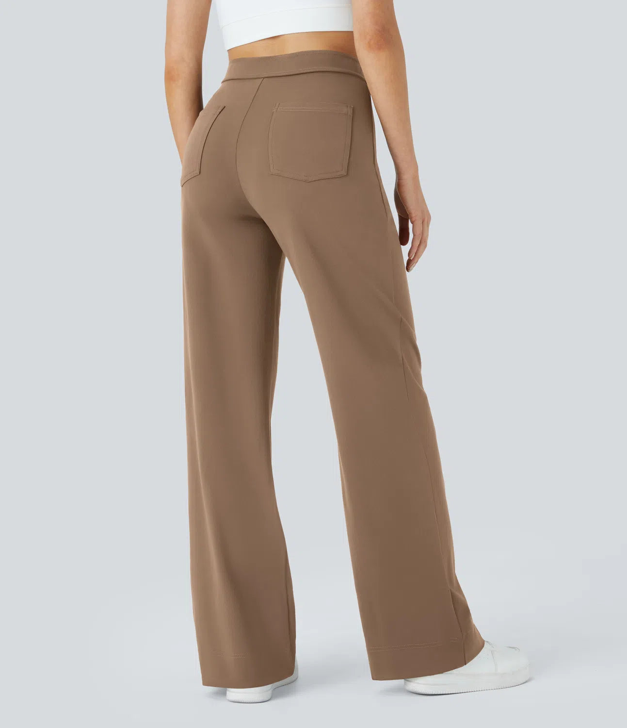 Pantalon de Taille Haute et Élastique Chic