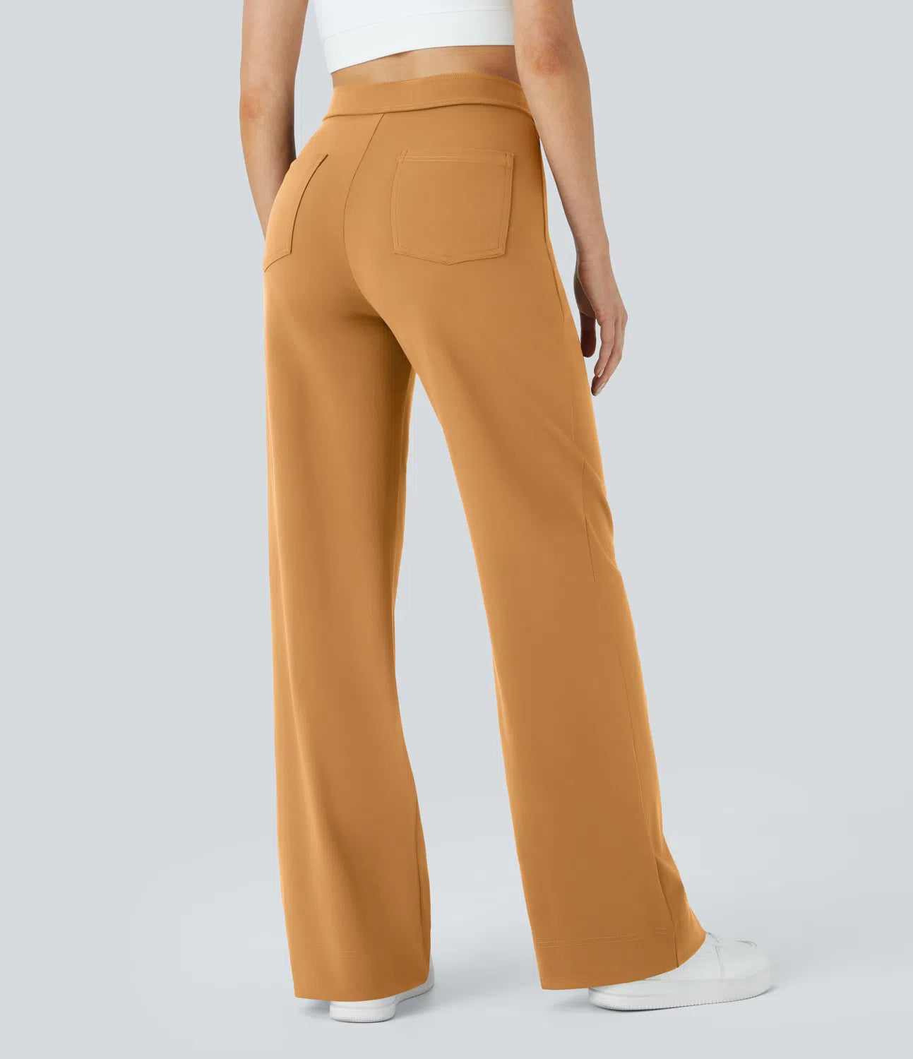 Pantalon de Taille Haute et Élastique Chic