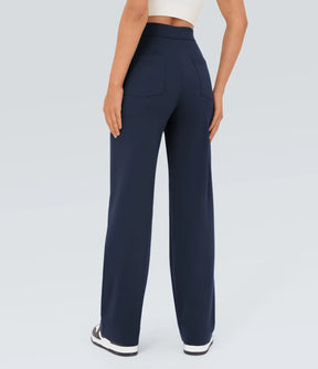Pantalon de Taille Haute et Élastique Chic
