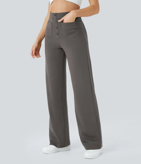 Pantalon de Taille Haute et Élastique Chic